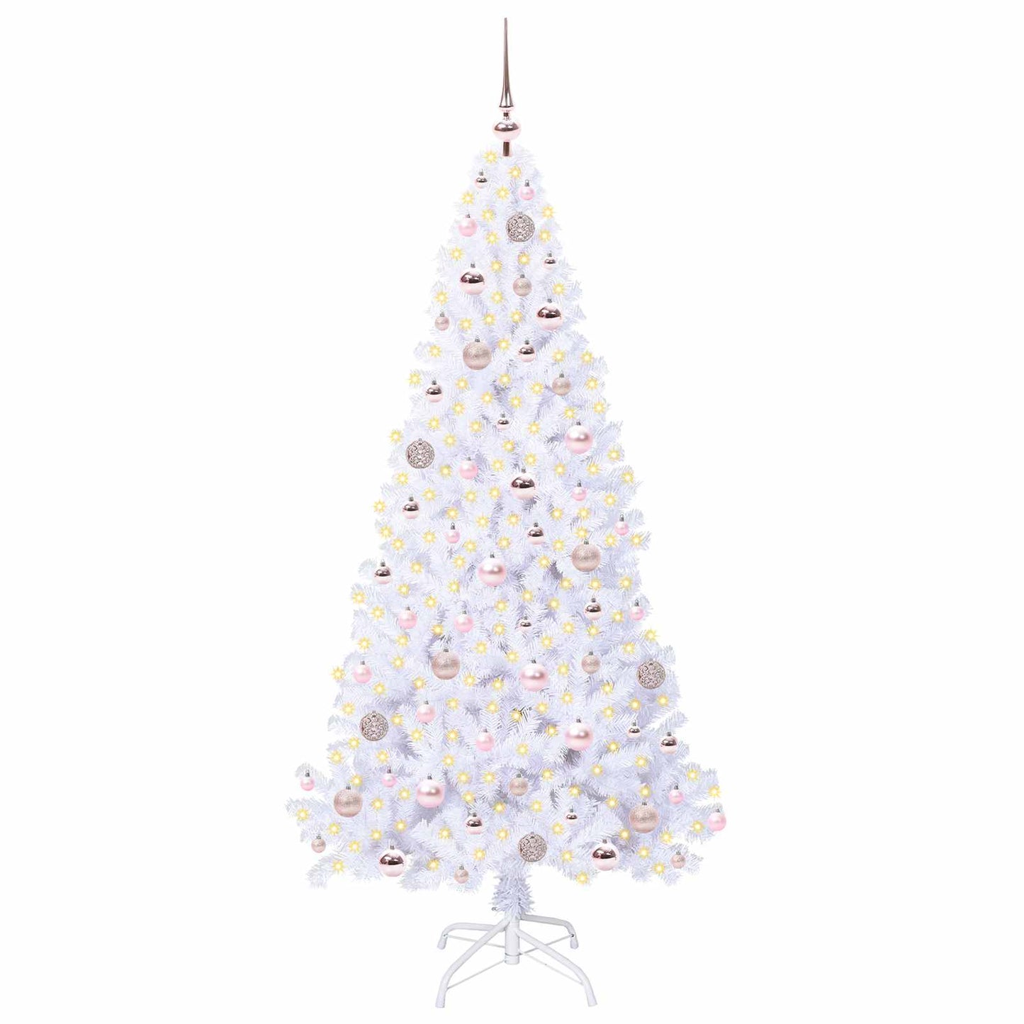 Albero di Natale artificiale Bianco 180 cm PVC e Acciaio