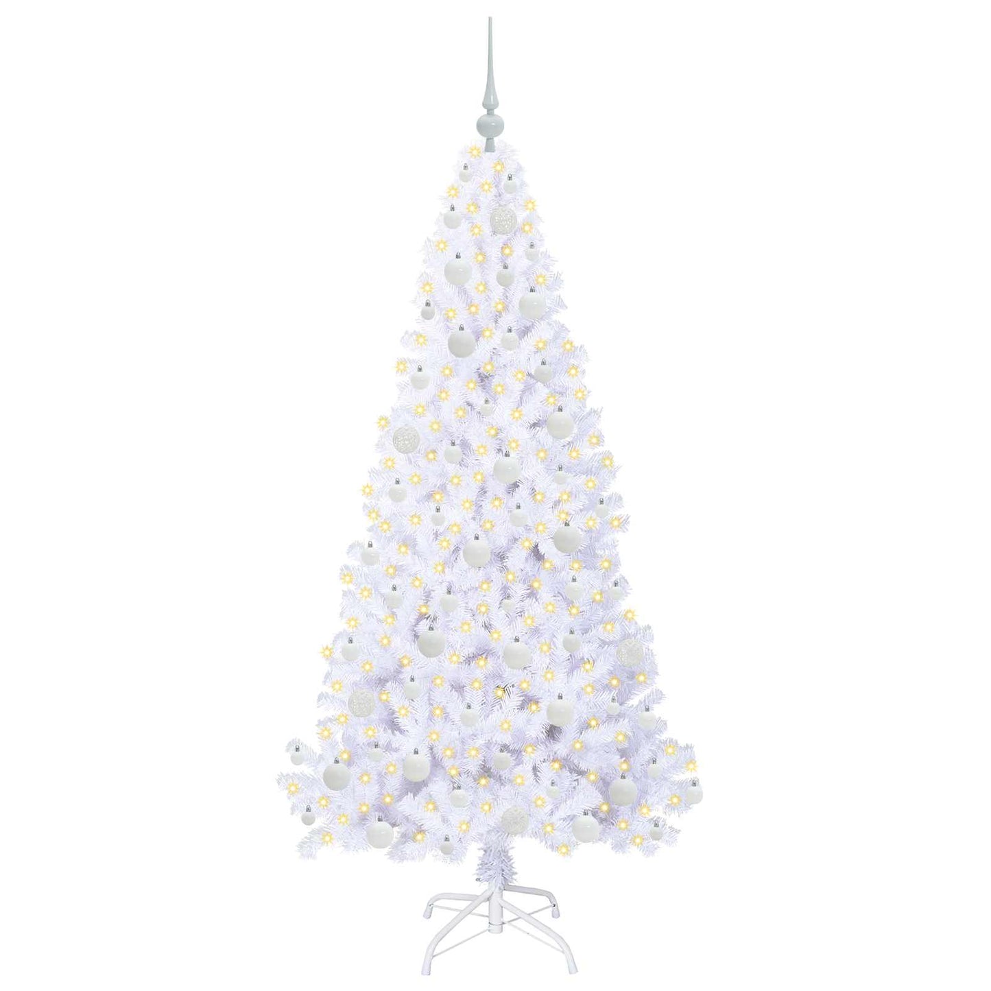 Albero di Natale artificiale Bianco 180 cm PVC e Acciaio