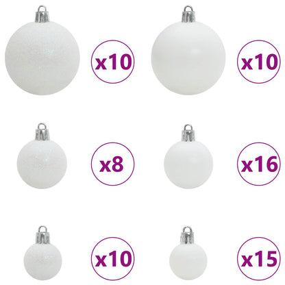 Albero di Natale artificiale Bianco 180 cm PVC e Acciaio