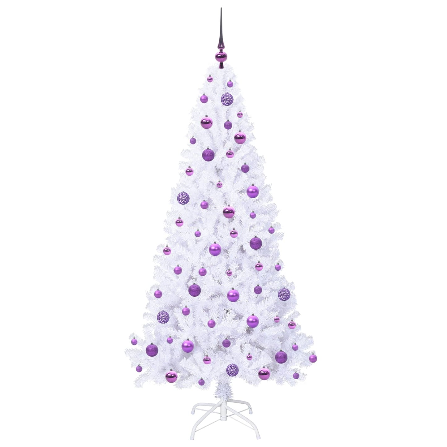 Albero di Natale artificiale Bianco 180 cm PVC e Acciaio