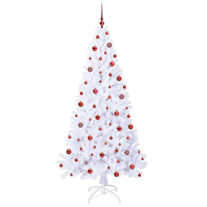 Albero di Natale artificiale Bianco 210 cm PVC e Acciaio