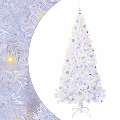 Albero di Natale artificiale Bianco 210 cm PVC e Acciaio