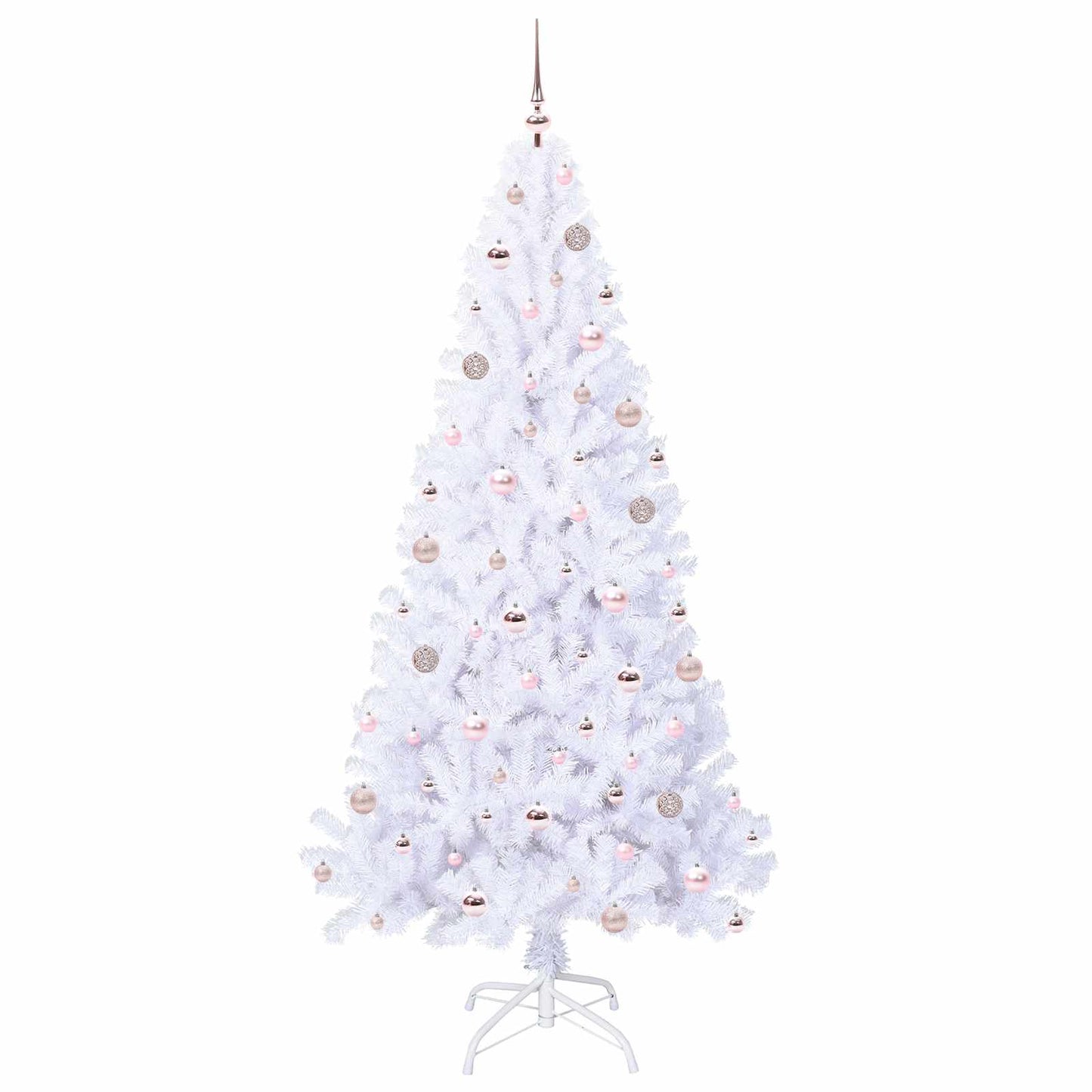 Albero di Natale artificiale Bianco 210 cm PVC e Acciaio