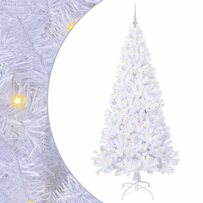Albero di Natale artificiale Bianco 210 cm PVC e Acciaio