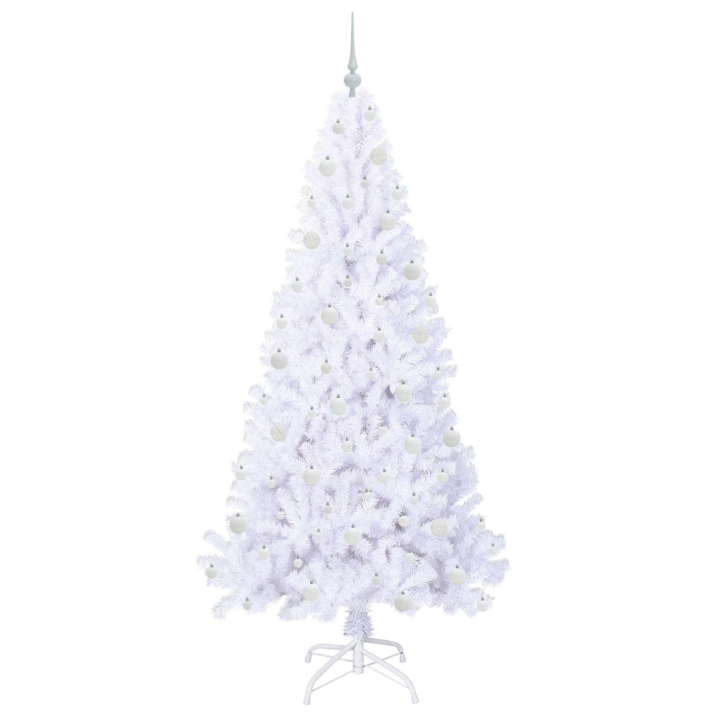 Albero di Natale artificiale Bianco 210 cm PVC e Acciaio