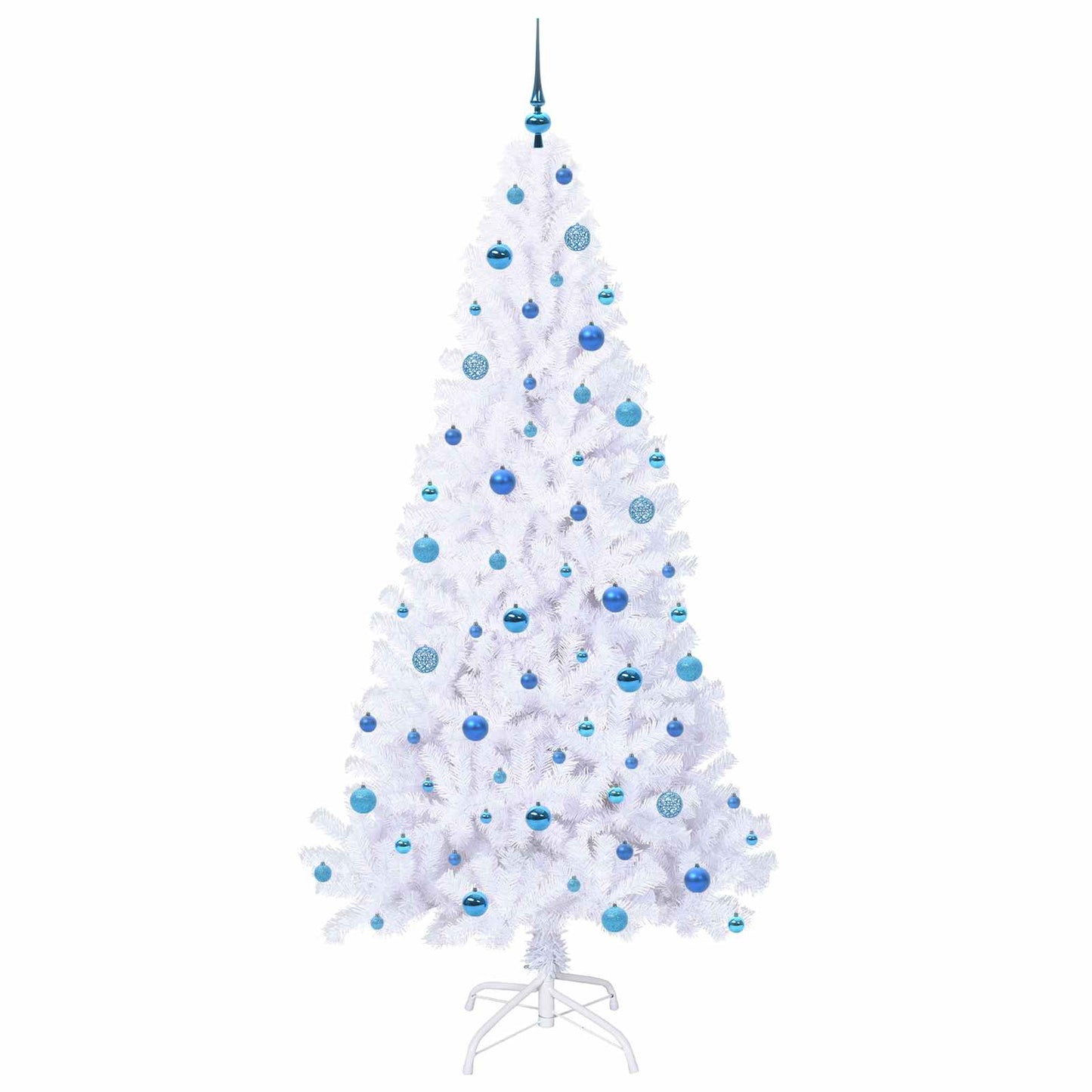 Albero di Natale artificiale Bianco 210 cm PVC e Acciaio