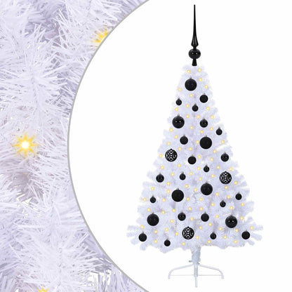 Albero di Natale artificiale Bianco 120 cm PVC e Acciaio