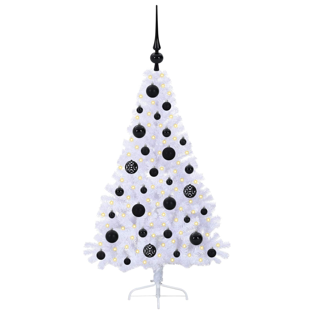 Albero di Natale artificiale Bianco 120 cm PVC e Acciaio