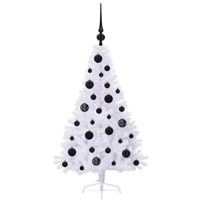 Albero di Natale artificiale Bianco 120 cm PVC e Acciaio