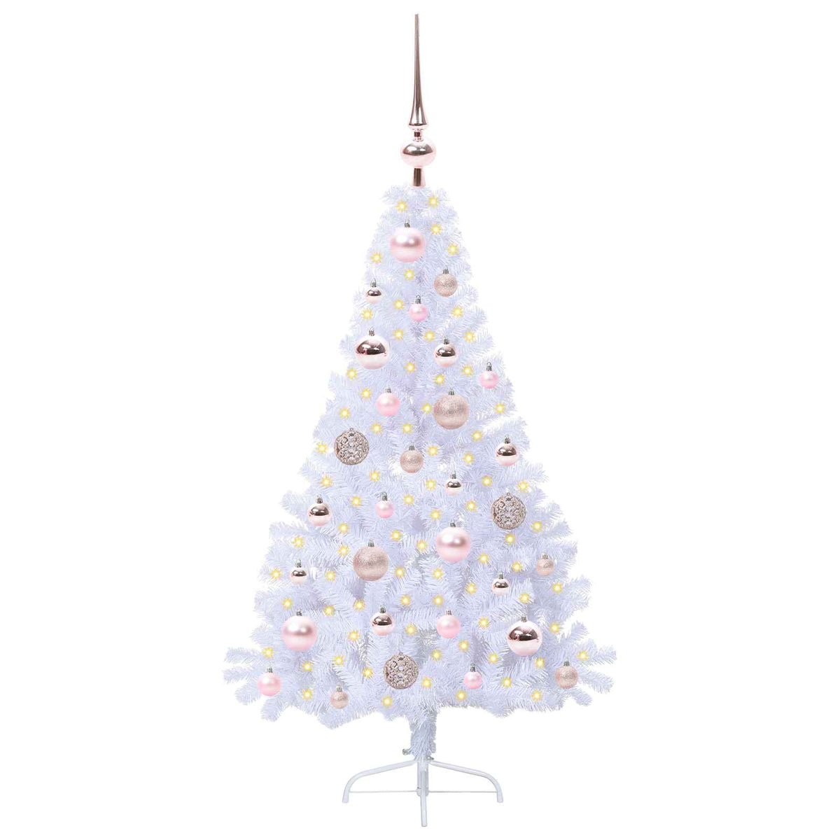 Albero di Natale artificiale Bianco 120 cm PVC e Acciaio | homemem39