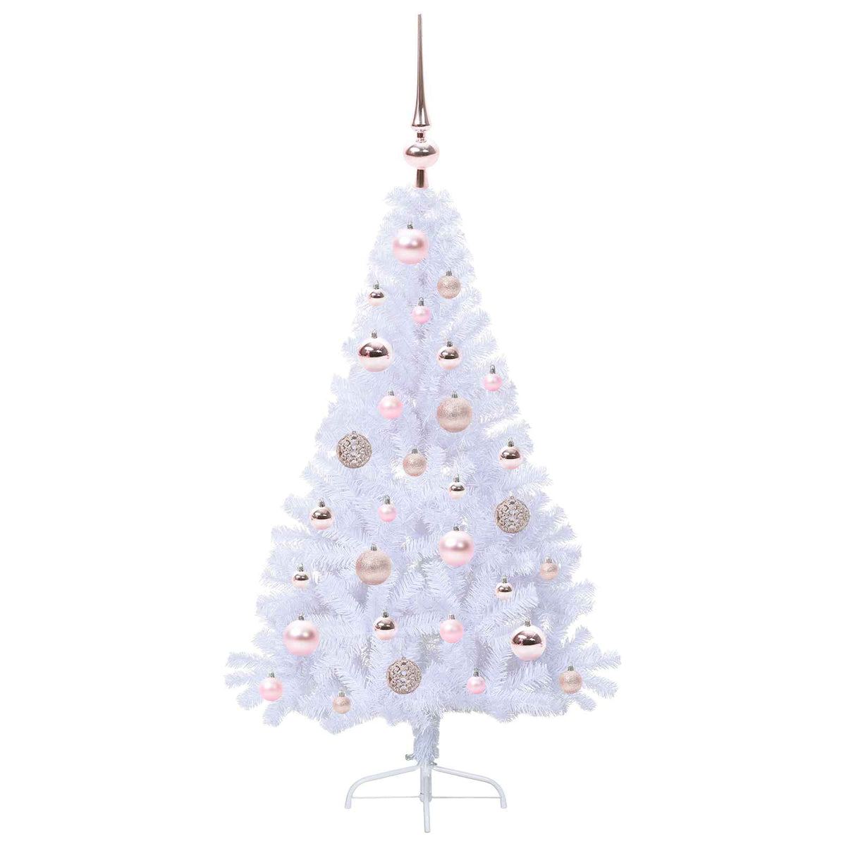 Albero di Natale artificiale Bianco 120 cm PVC e Acciaio | homemem39