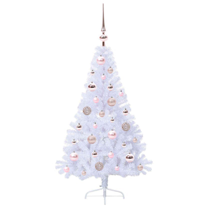 Albero di Natale artificiale Bianco 120 cm PVC e Acciaio | homemem39