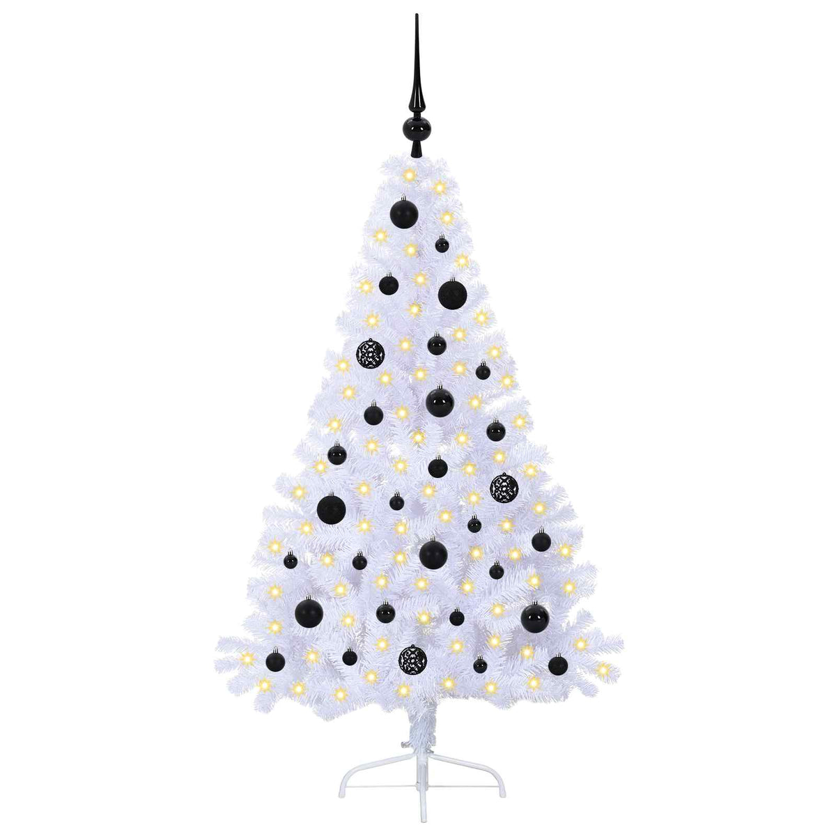 Albero di Natale artificiale Bianco 150 cm PVC e Acciaio
