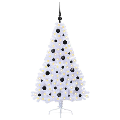 Albero di Natale artificiale Bianco 150 cm PVC e Acciaio