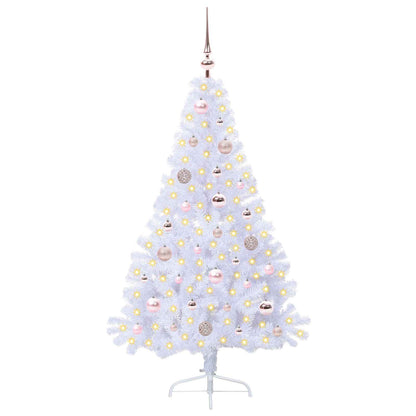 Albero di Natale artificiale Bianco 150 cm PVC e Acciaio