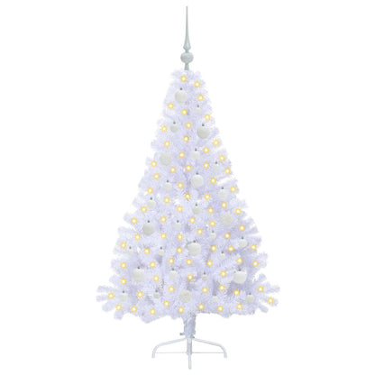Albero di Natale artificiale Bianco 150 cm PVC e Acciaio