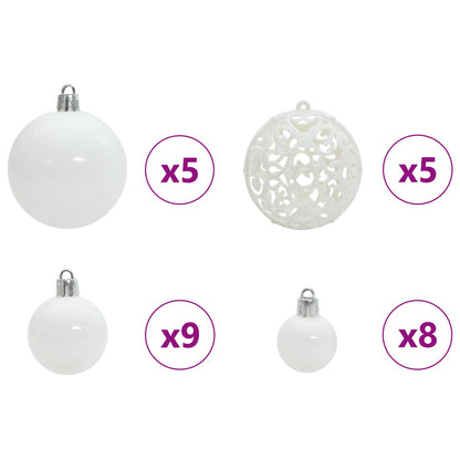 Albero di Natale artificiale Bianco 150 cm PVC e Acciaio