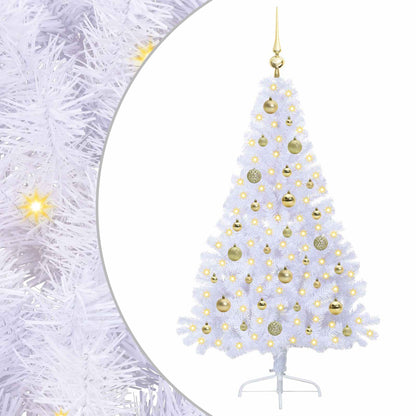 Albero di Natale artificiale Bianco 150 cm PVC e Acciaio