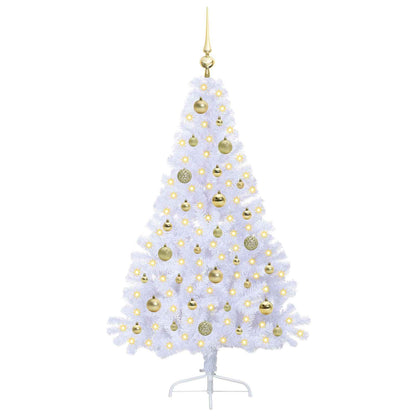 Albero di Natale artificiale Bianco 150 cm PVC e Acciaio