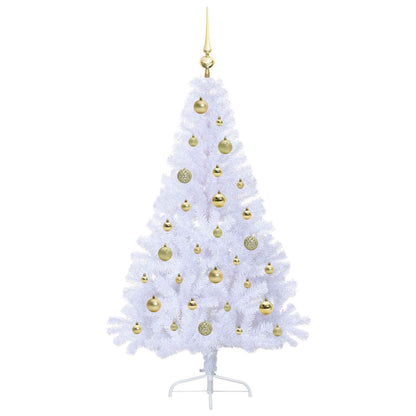 Albero di Natale artificiale Bianco 150 cm PVC e Acciaio