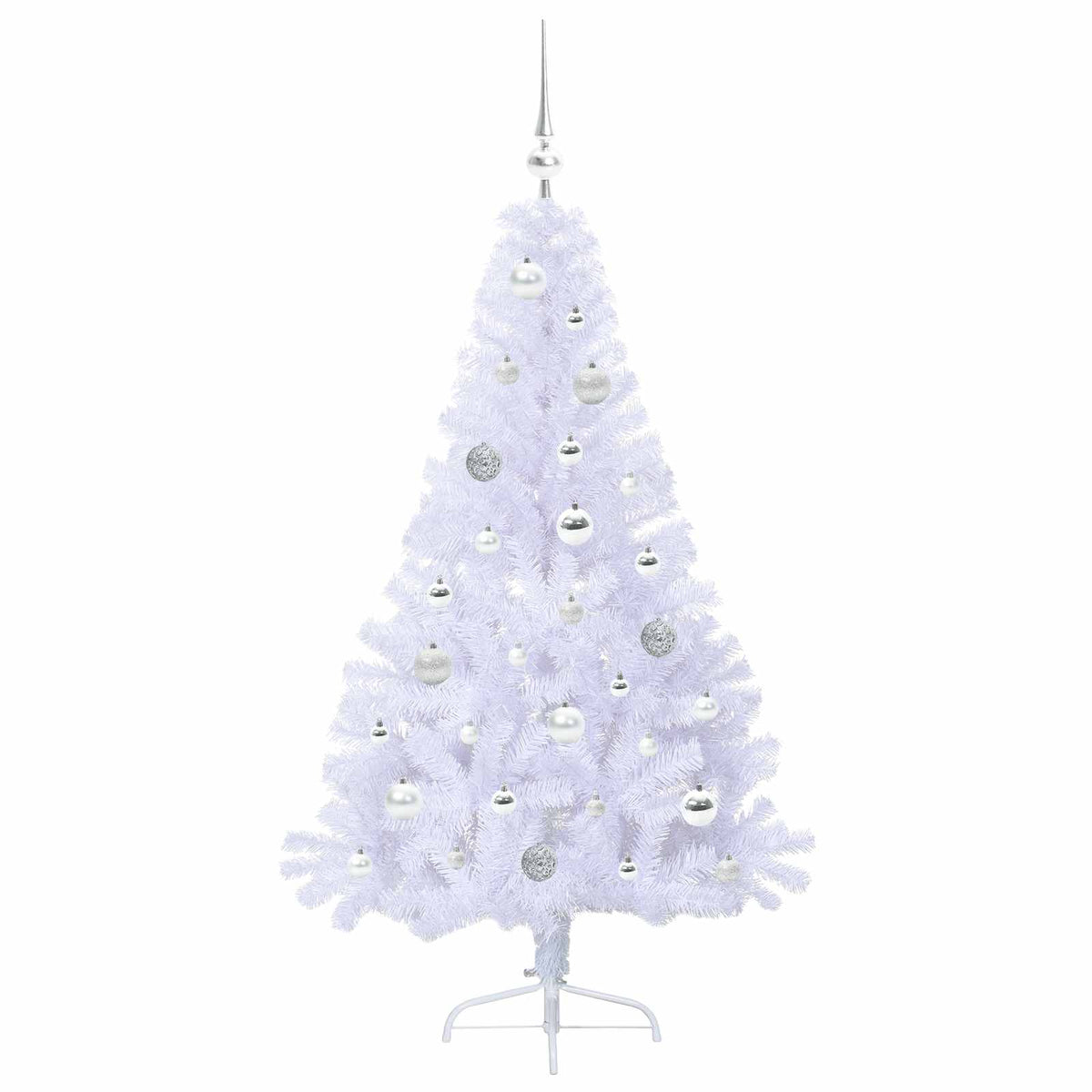 Albero di Natale artificiale Bianco 150 cm PVC e Acciaio | homemem39