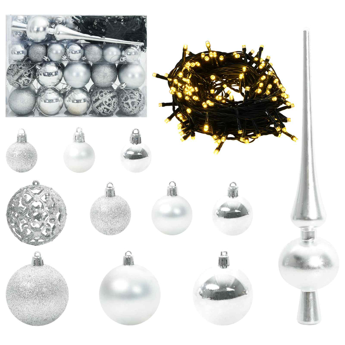 Albero di Natale artificiale Bianco 150 cm PVC e Acciaio | homemem39