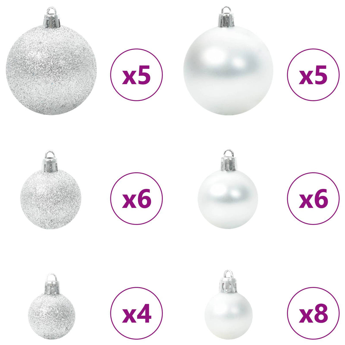 Albero di Natale artificiale Bianco 150 cm PVC e Acciaio | homemem39