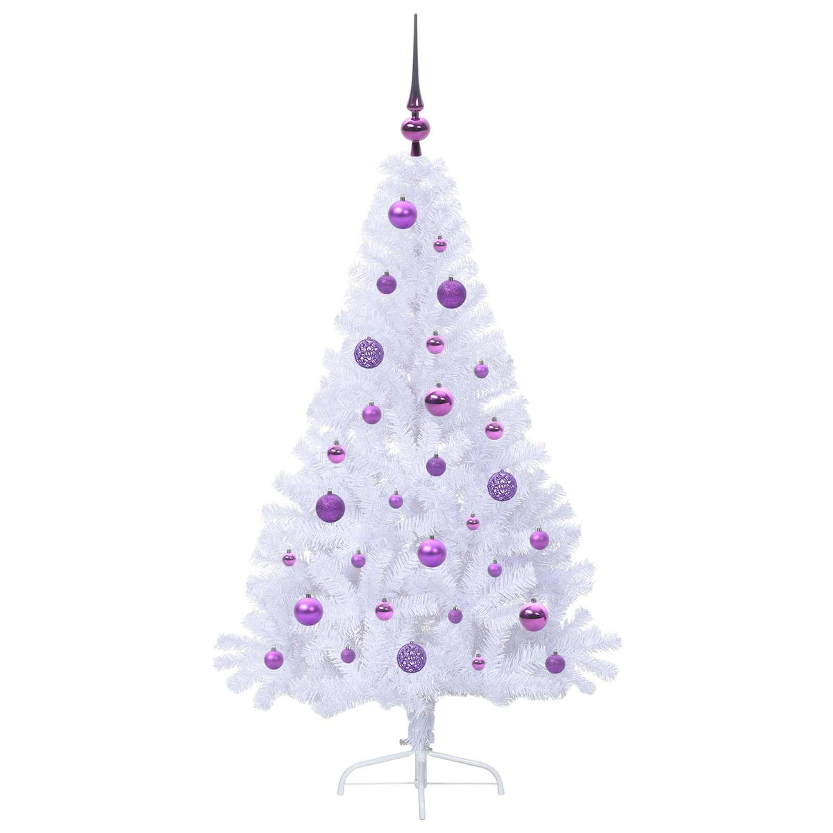 Albero di Natale artificiale Bianco 150 cm PVC e Acciaio