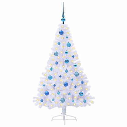 Albero di Natale artificiale Bianco 150 cm PVC e Acciaio