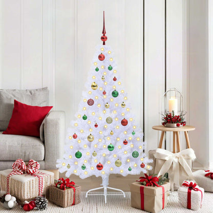 Albero di Natale artificiale Bianco 150 cm PVC e Acciaio | homemem39
