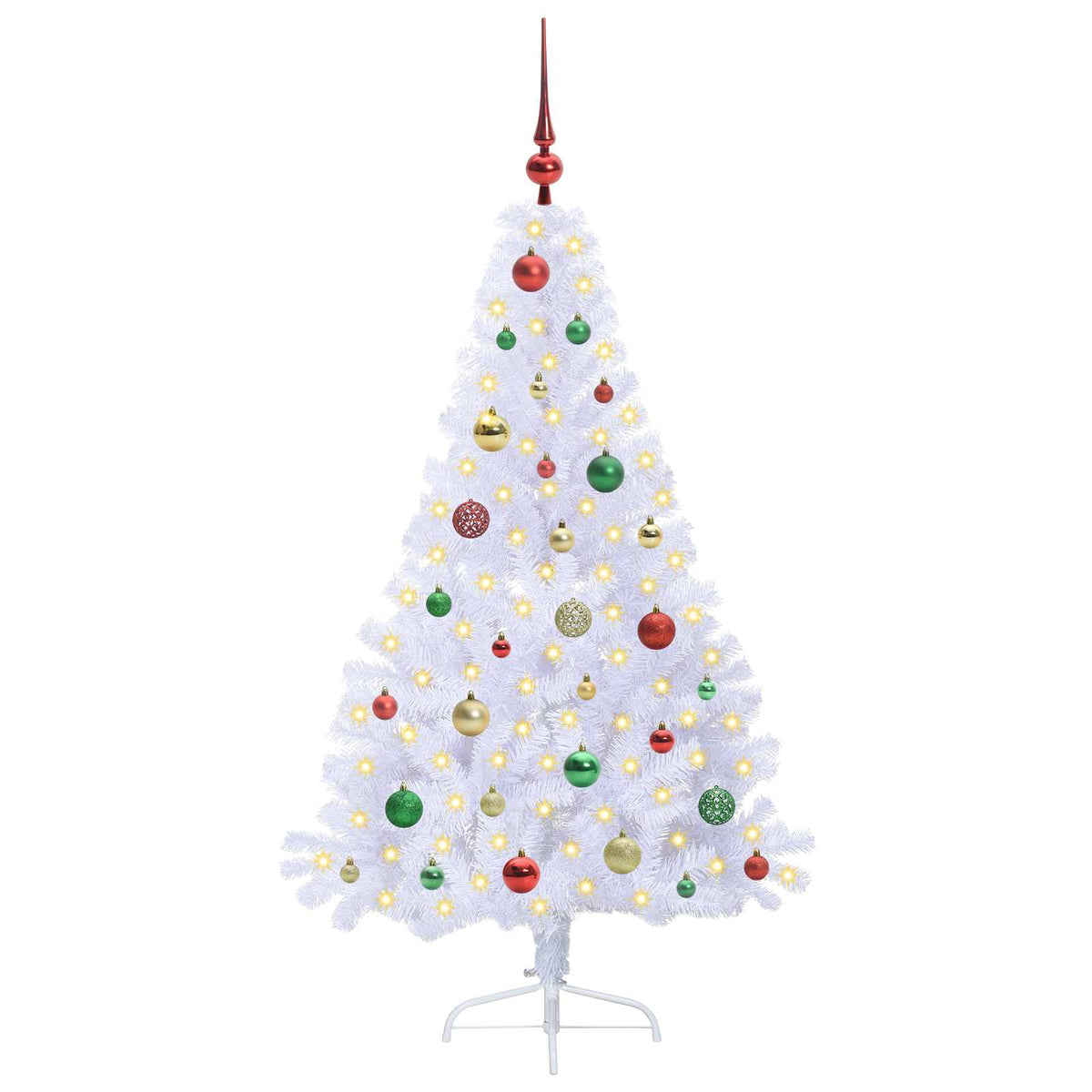 Albero di Natale artificiale Bianco 150 cm PVC e Acciaio | homemem39