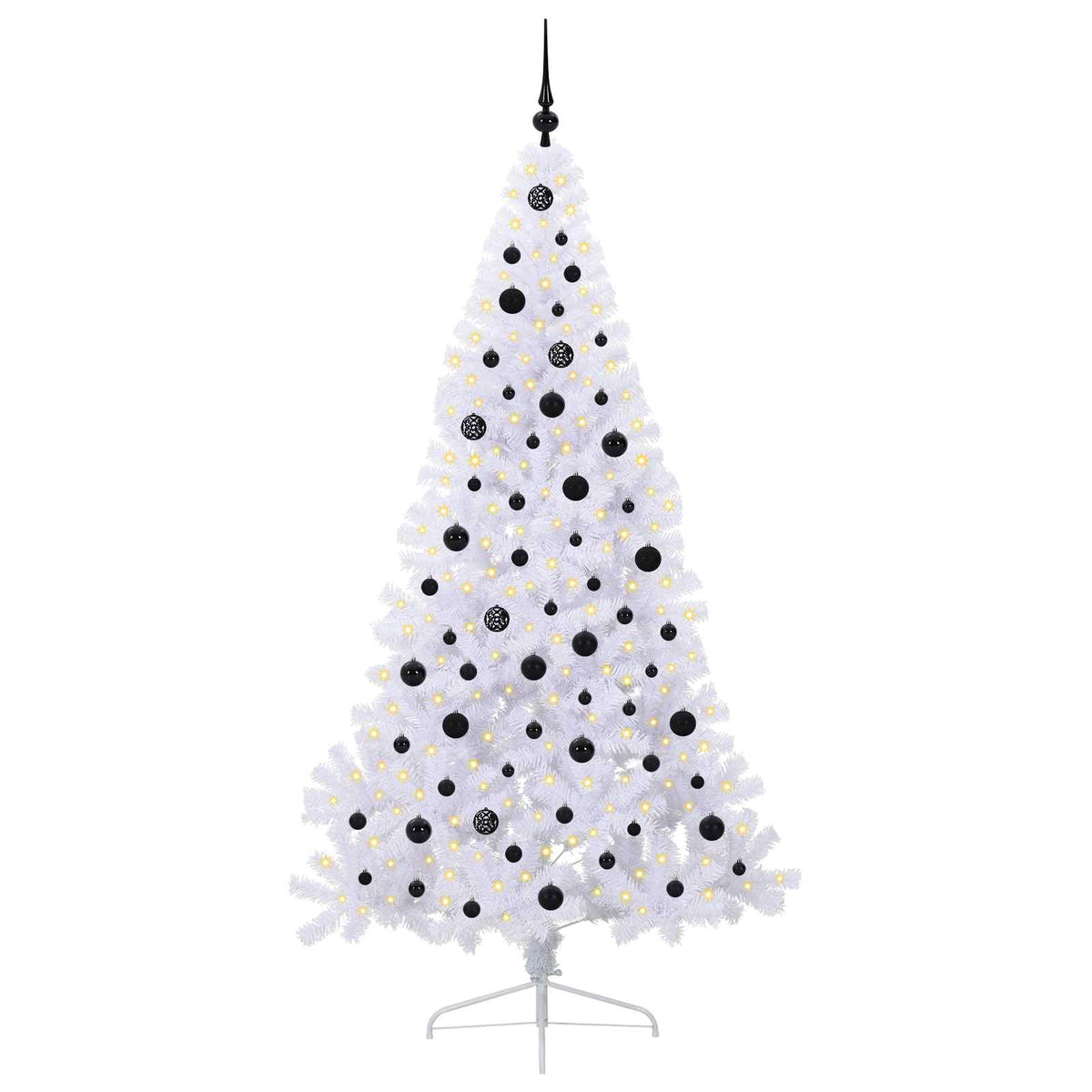 Albero di Natale artificiale Bianco 210 cm PVC e Acciaio
