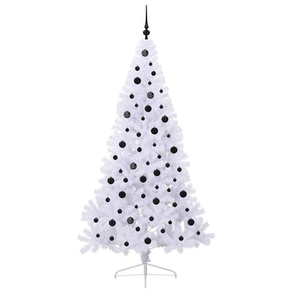 Albero di Natale artificiale Bianco 210 cm PVC e Acciaio