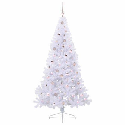 Albero di Natale artificiale Bianco 210 cm PVC e Acciaio