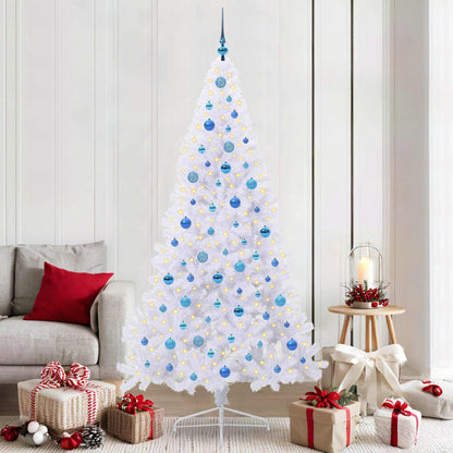Albero di Natale artificiale Bianco 210 cm PVC e Acciaio