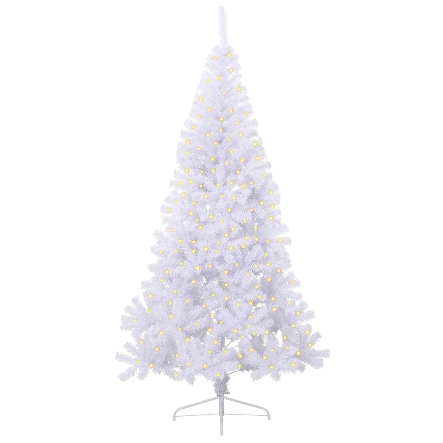 Albero di Natale artificiale Bianco 240 cm PVC e Acciaio