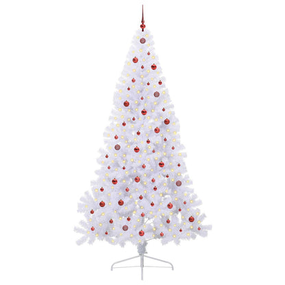 Albero di Natale artificiale Bianco 240 cm PVC e Acciaio