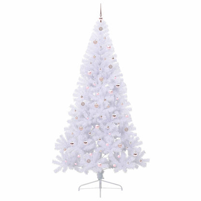 Albero di Natale artificiale Bianco 240 cm PVC e Acciaio
