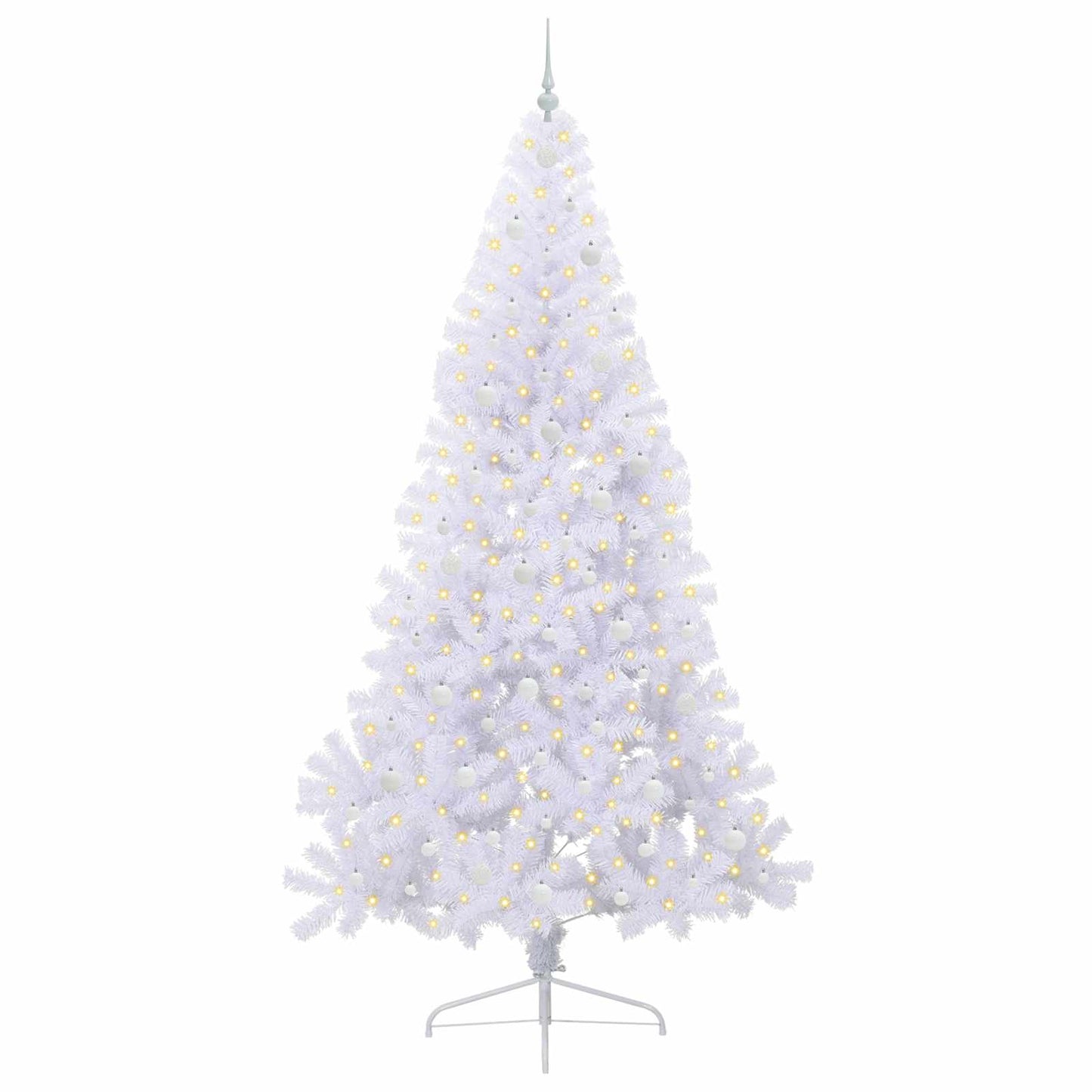 Albero di Natale artificiale Bianco 240 cm PVC e Acciaio
