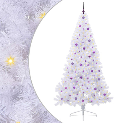 Albero di Natale artificiale Bianco 240 cm PVC e Acciaio