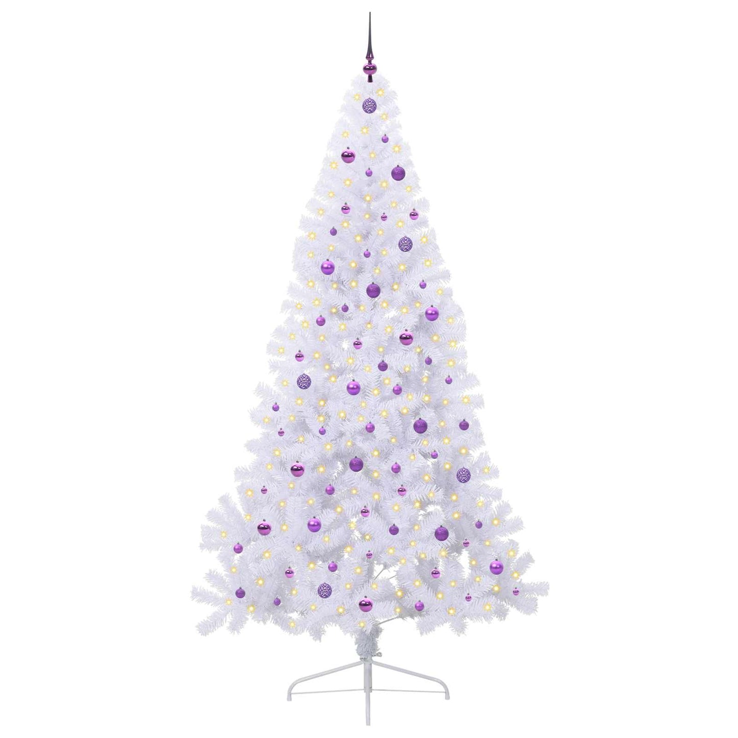 Albero di Natale artificiale Bianco 240 cm PVC e Acciaio
