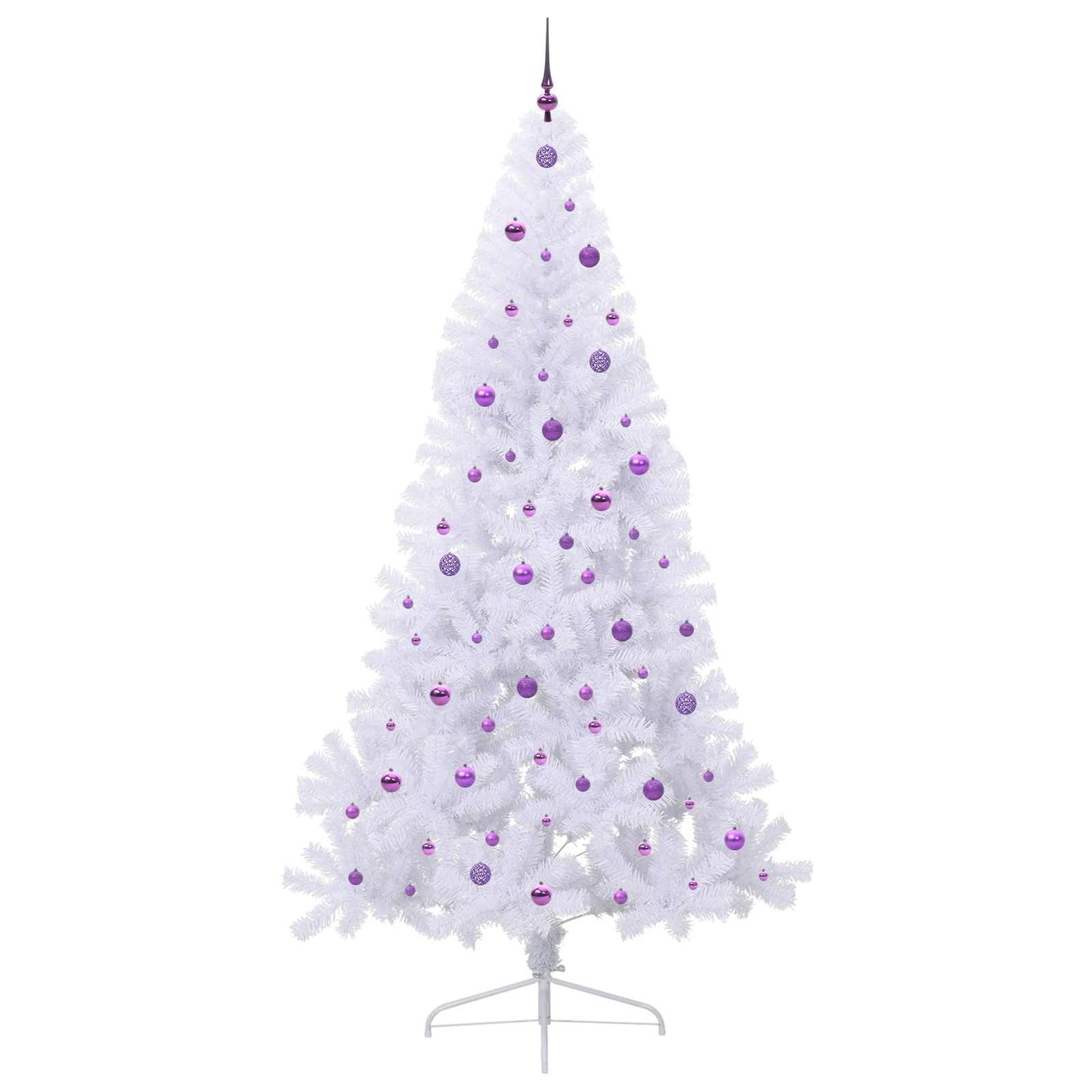 Albero di Natale artificiale Bianco 240 cm PVC e Acciaio