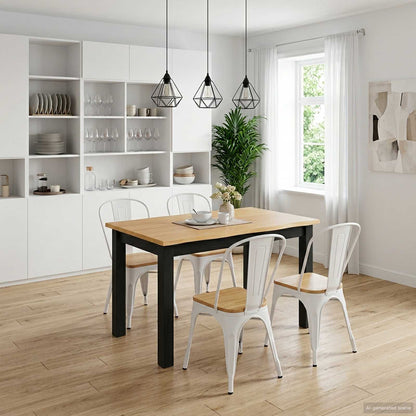 Tavolo da pranzo EKAI Nero 112 x 70 x 76,5 cm