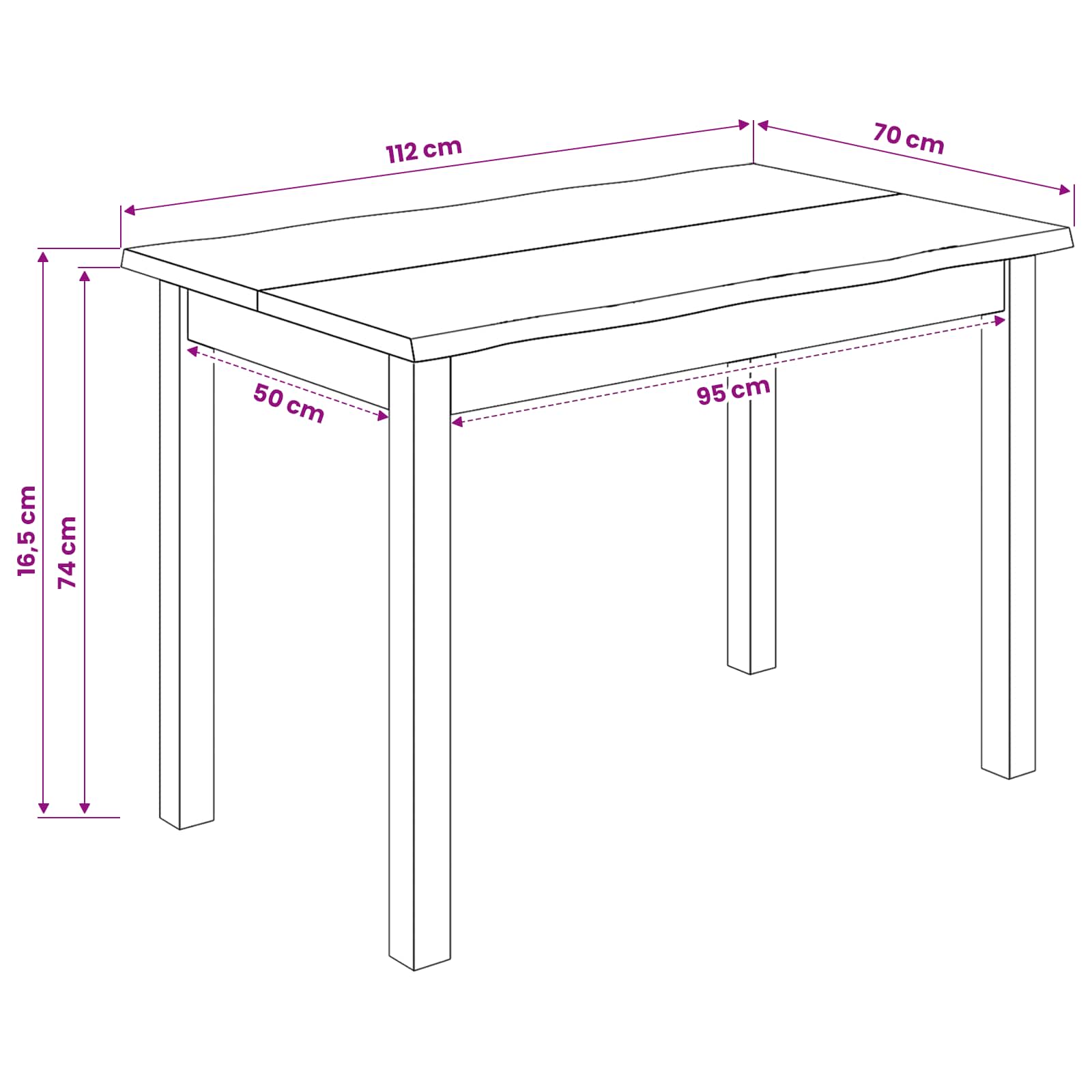 Tavolo da pranzo EKAI Nero 112 x 70 x 76,5 cm | homemem39