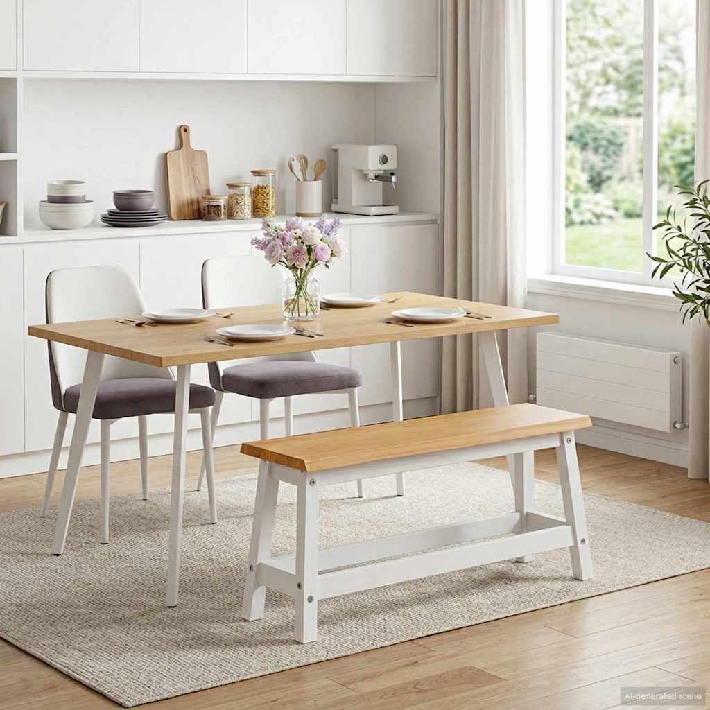 Panchina da pranzo EKAI Bianco 91,5 x 29 x 45,5 cm | homemem39