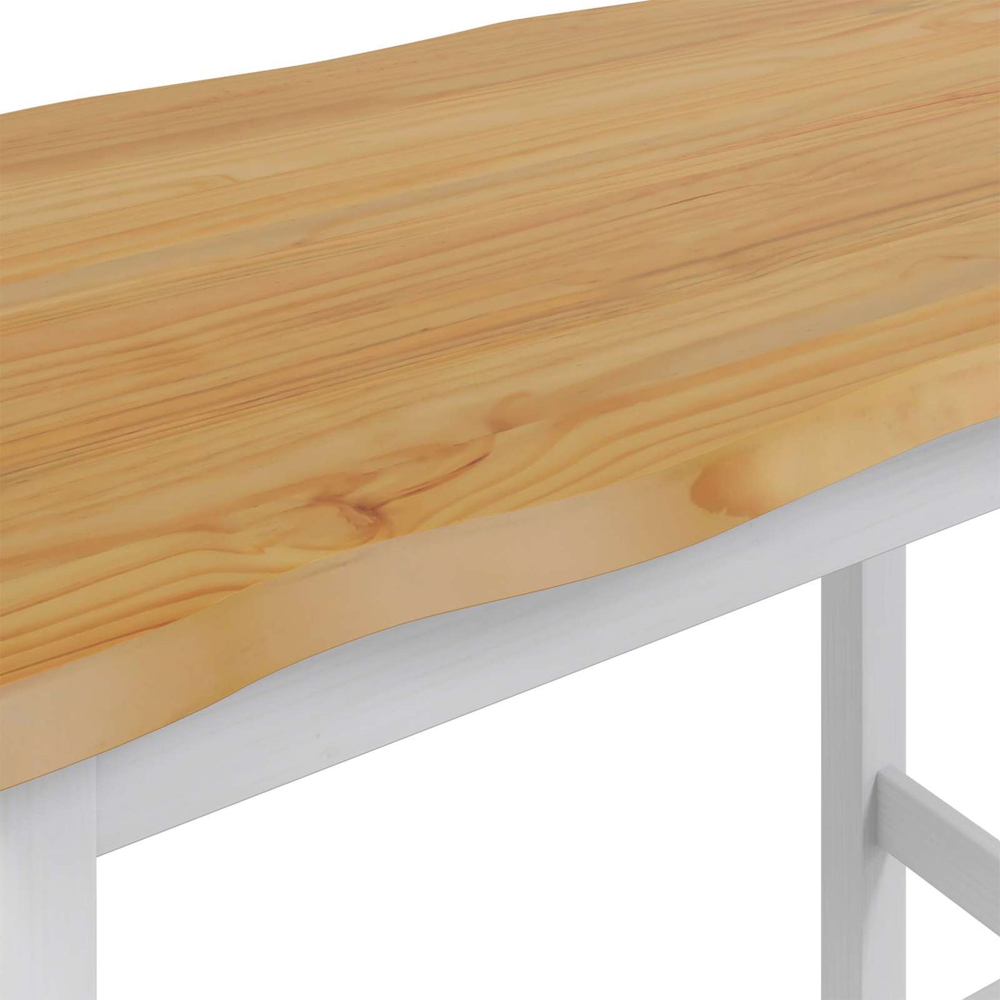 Tavolo Alto EKAI Bianco 112 x 70 x 91 cm Legno Massello di Pino