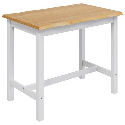 Tavolo Alto EKAI Bianco 112 x 70 x 91 cm Legno Massello di Pino
