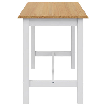 Tavolo Alto EKAI Bianco 112 x 70 x 91 cm Legno Massello di Pino