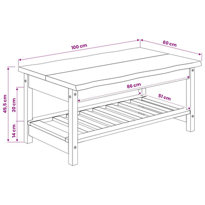 Tavolino da salotto EKAI Bianco 100 x 60 x 45,5 cm | homemem39