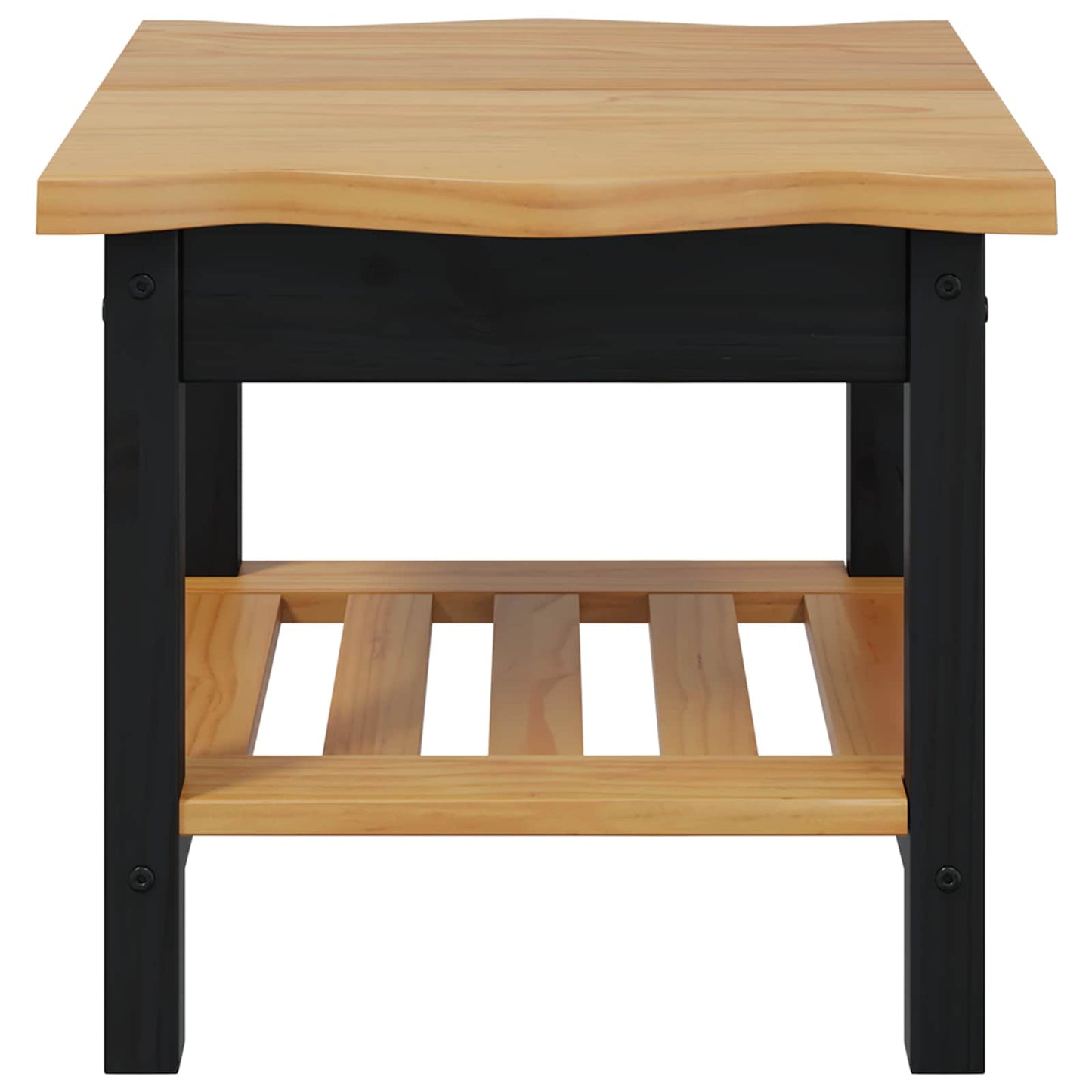 Tavolo laterale con lo scaffale EKAI Nero 50 x 50 x 45,5 cm | homemem39